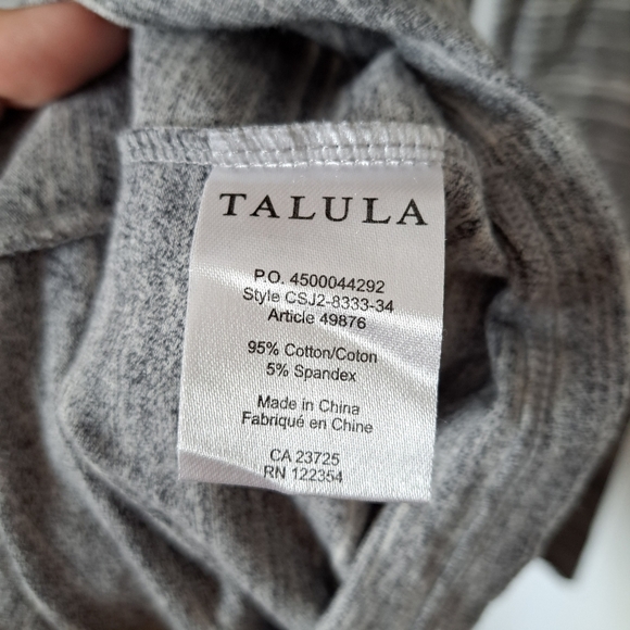 Talula | Grey striped long sleeved pleated dress - Picture 7 of 11